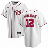 Nationals 12 Kyle Schwarber White Nike Cool Base Jersey Dzhi,baseball caps,new era cap wholesale,wholesale hats